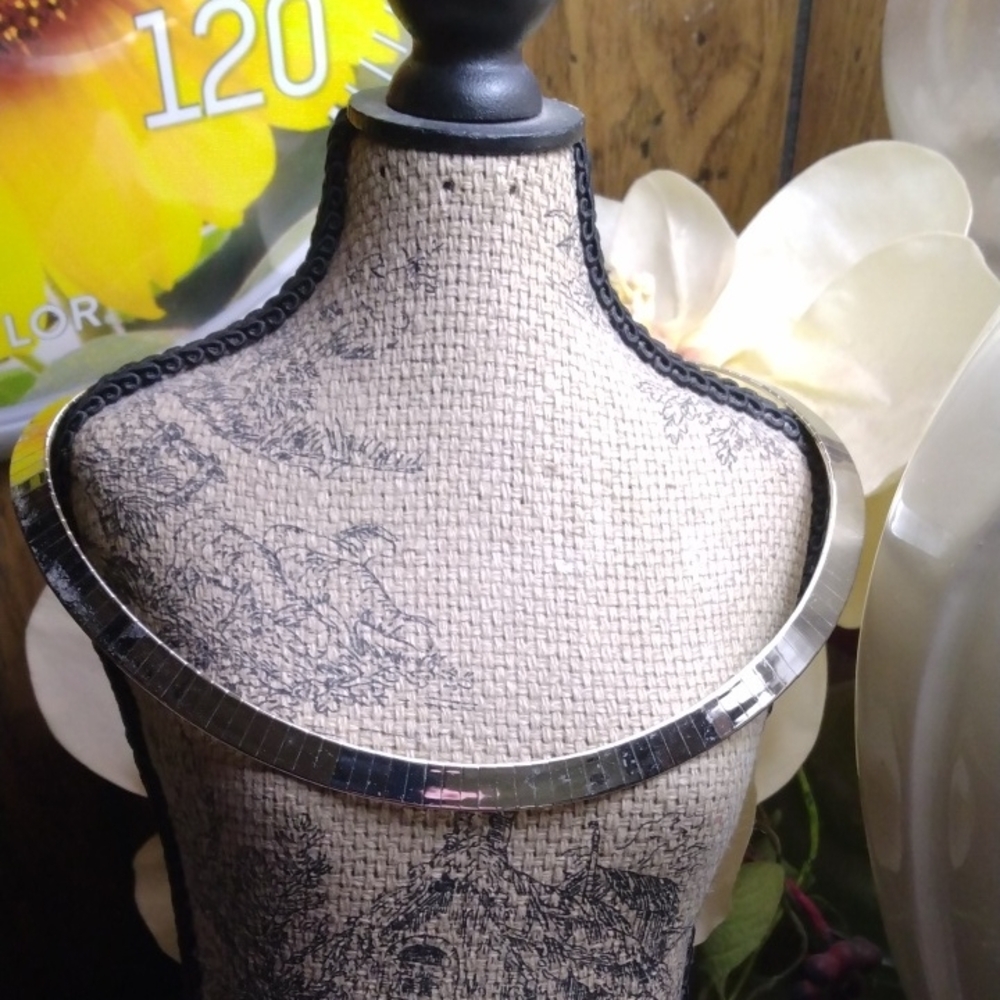 Necklace,Silver and Gold,Reversible.one Side silver, one side Gold.